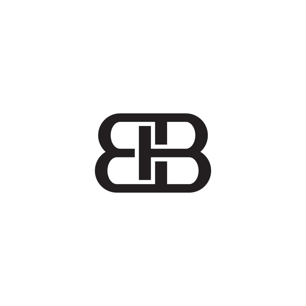 lettre bb ou btb logo ou conception d'icône vecteur