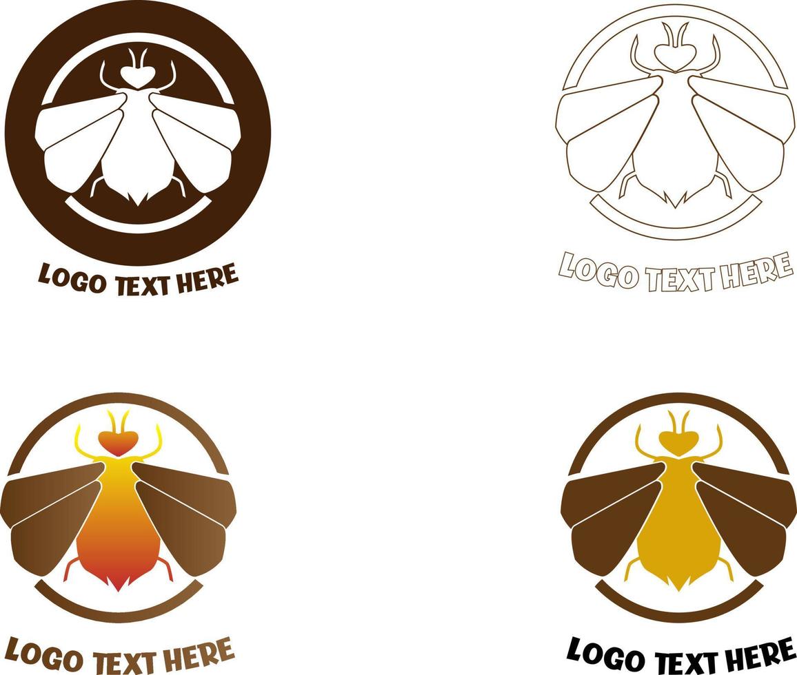 conception de vecteur d'affaires de modèle de logo d'insecte de mouche domestique