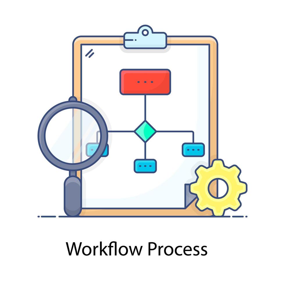 icône de processus de flux de travail vecteur à la mode de l'organigramme