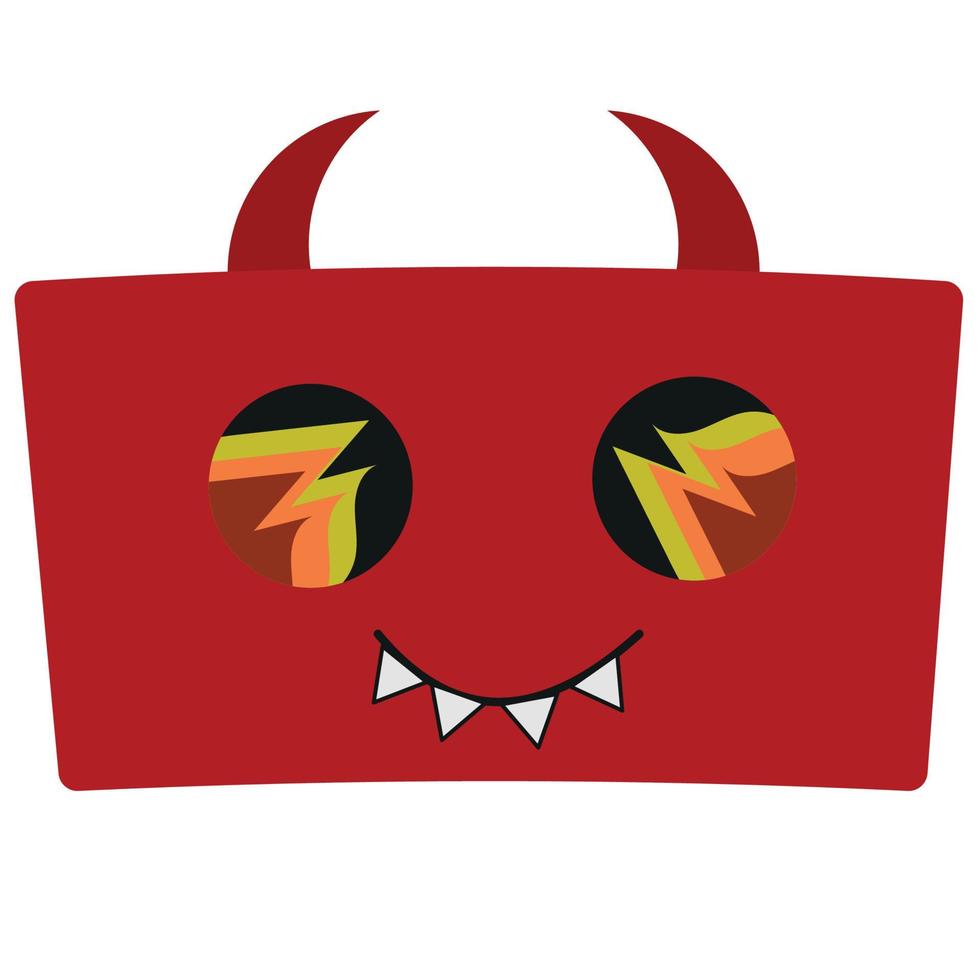 masque de diable mignon vecteur