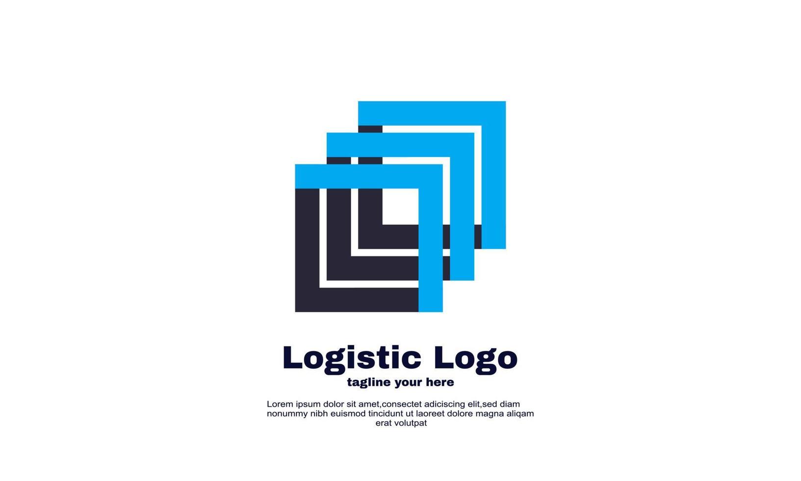 vecteur abstrait entreprise et entreprise logistique logo design couleur bleue