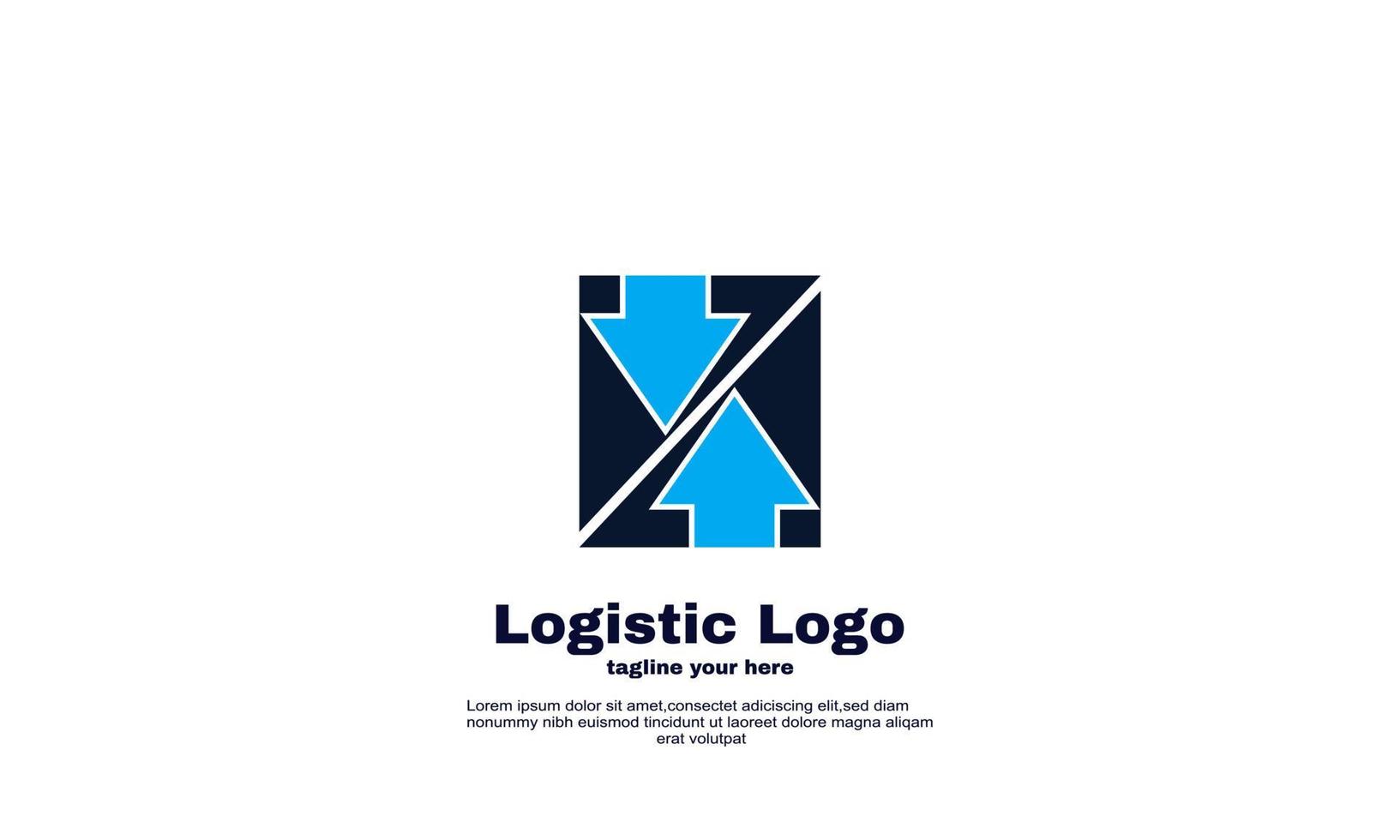 vecteur entreprise et entreprise flèche logistique géométrie logo design coloré