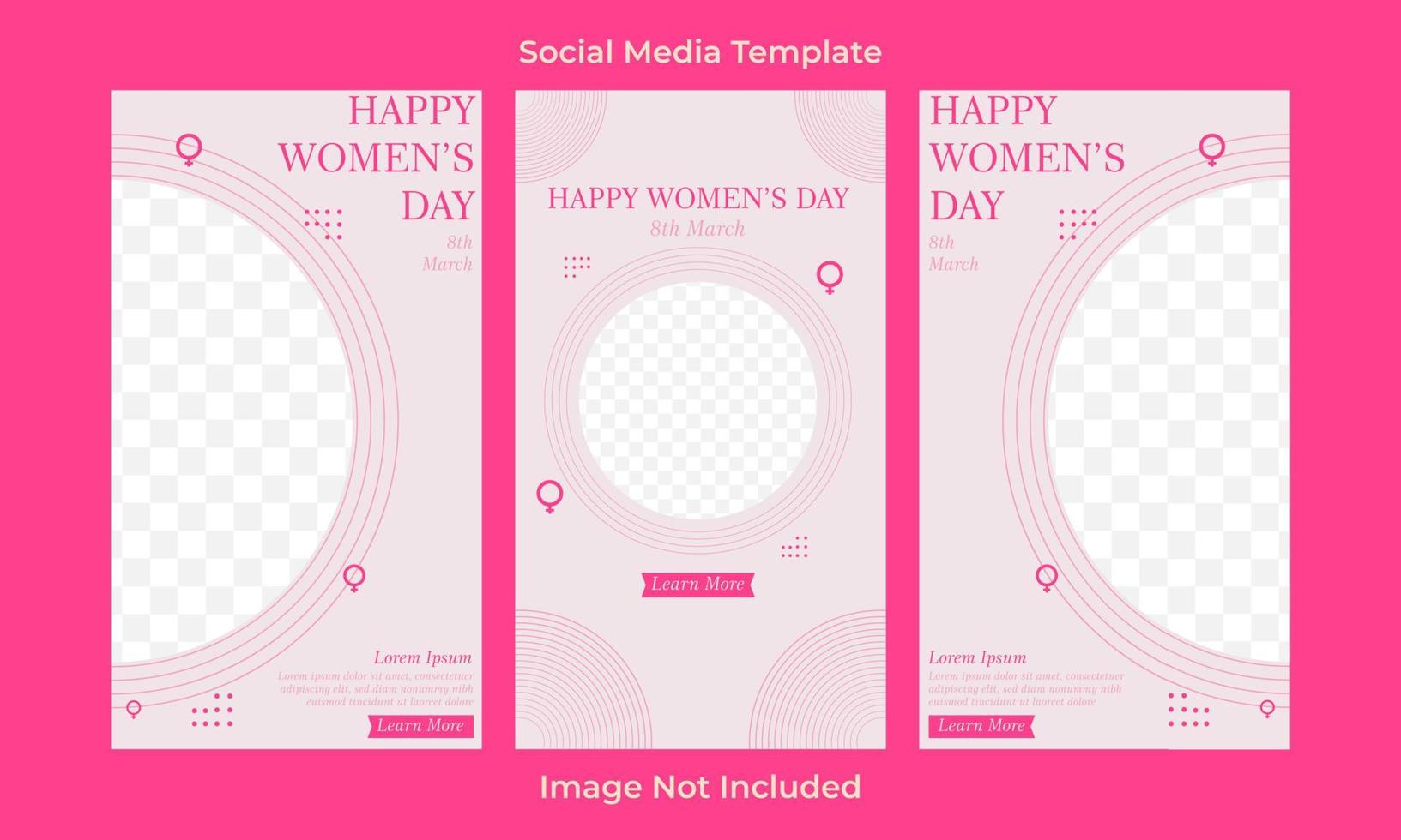 conception de modèles d'histoires de médias sociaux pour la journée internationale de la femme vecteur