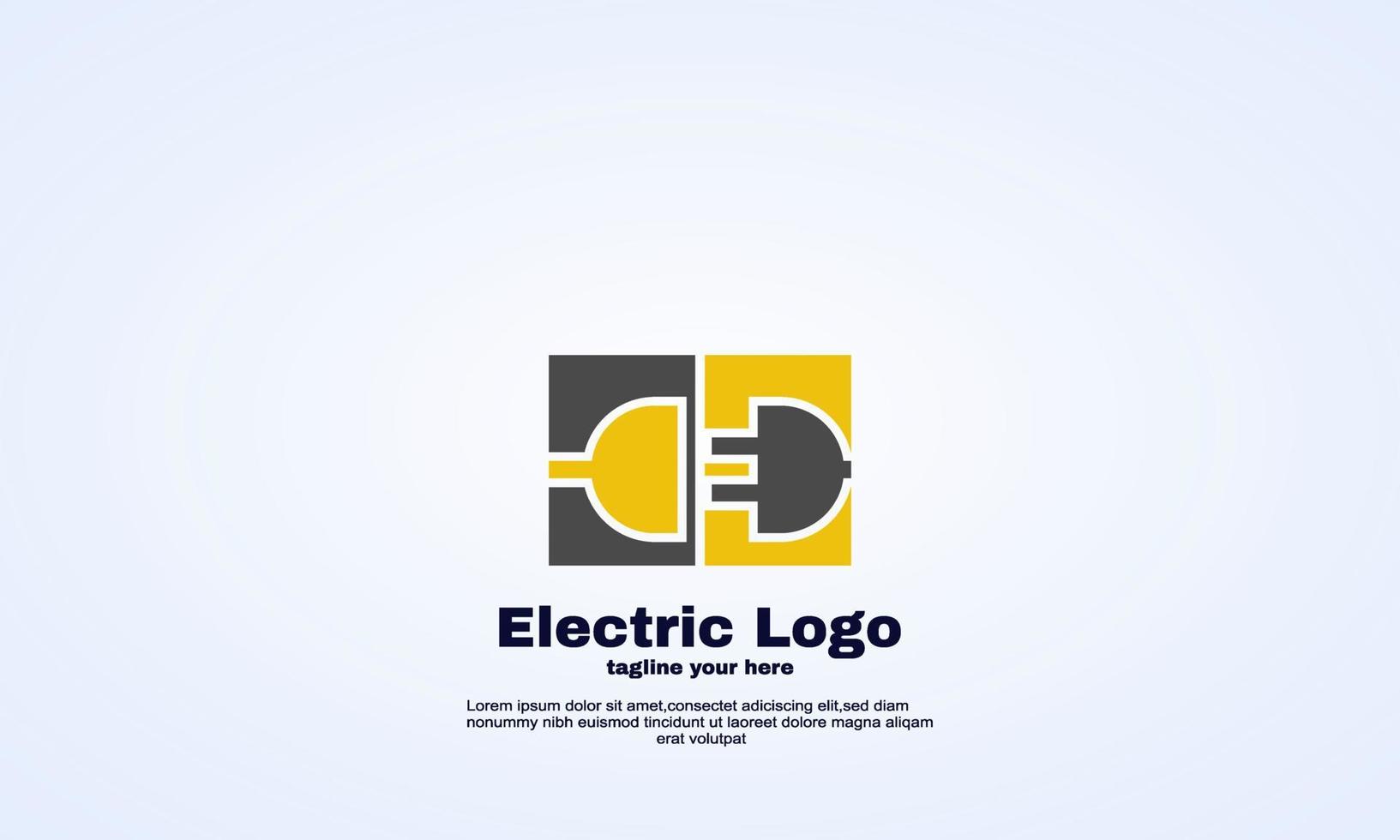 Élément de conception de logo vectoriel abstrait logo électrique vecteur plat