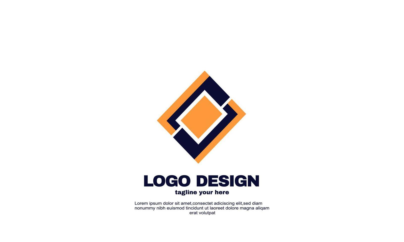 inspiration créative abstraite meilleur logo élégant entreprise géométrique entreprise et modèle de conception de logo d'entreprise vecteur