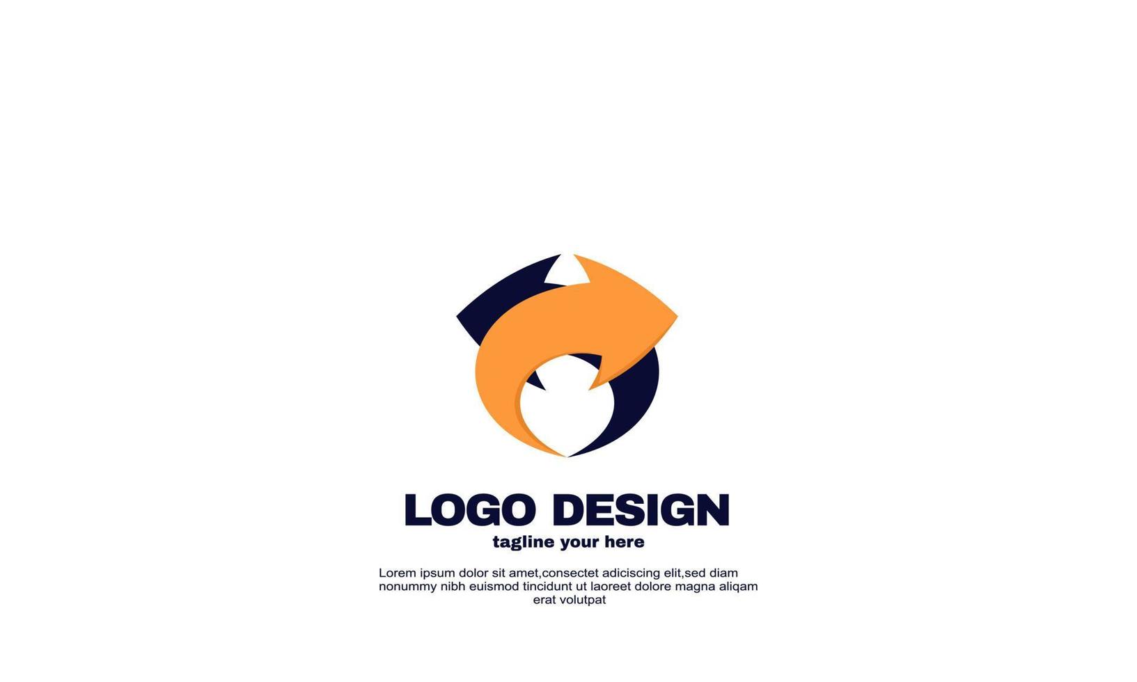 stock idée créative abstraite meilleure flèche de logo mignon avec création de logo d'entreprise entreprise colorée vecteur