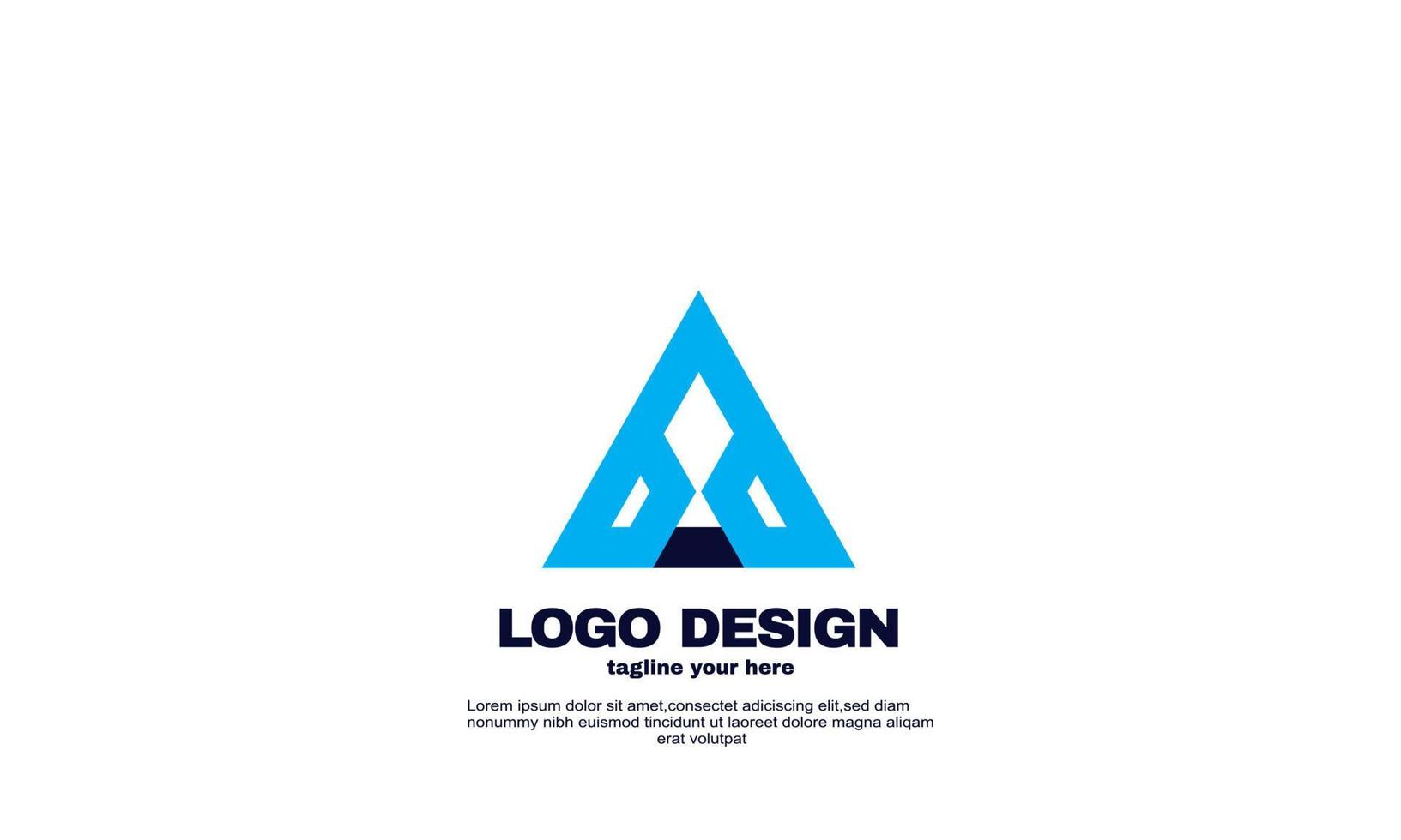 génial idée créative meilleur élégant coloré entreprise entreprise logo design modèle couleur bleu marine vecteur