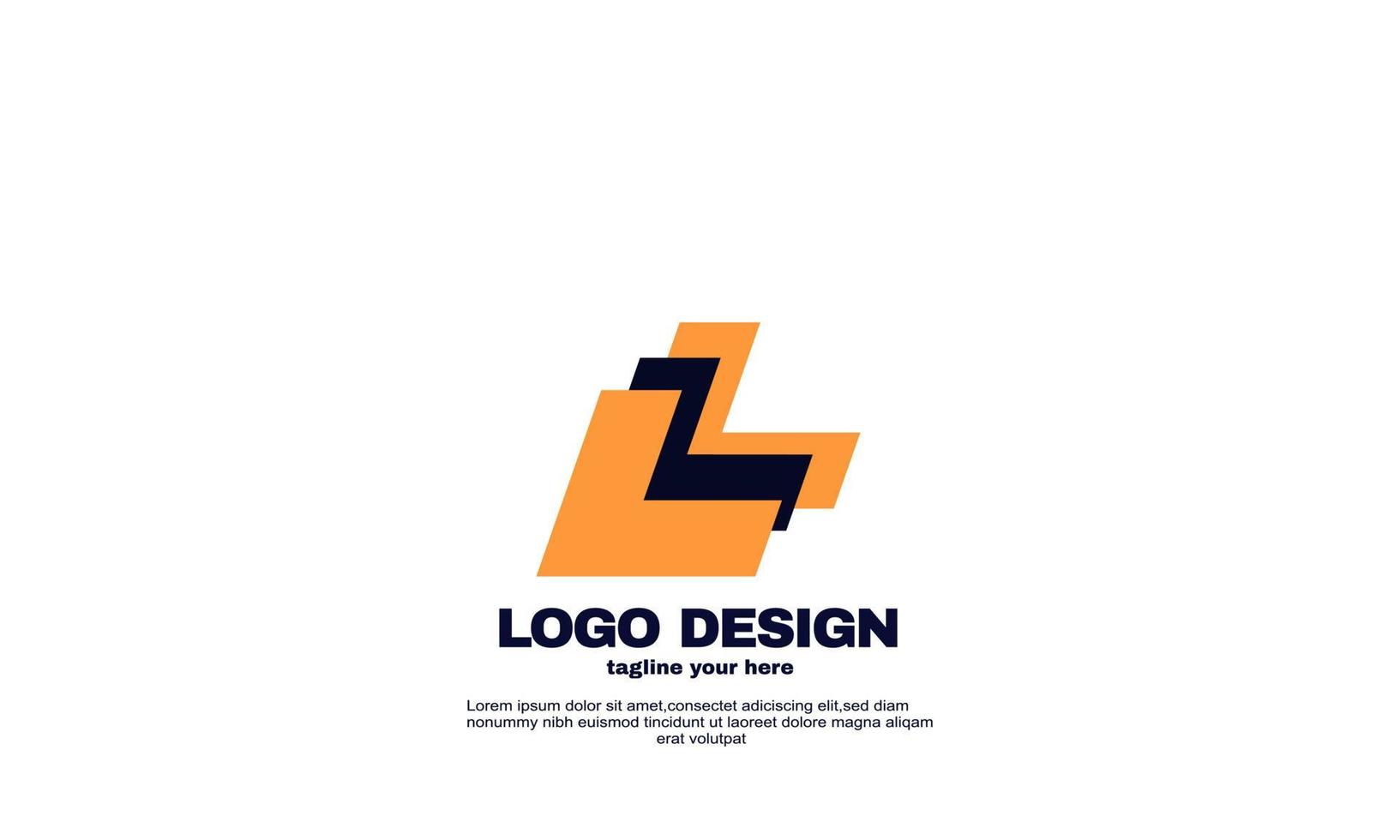 vecteur stock abstrait inspiration créative meilleur logo société géométrique puissante et création de logo d'entreprise