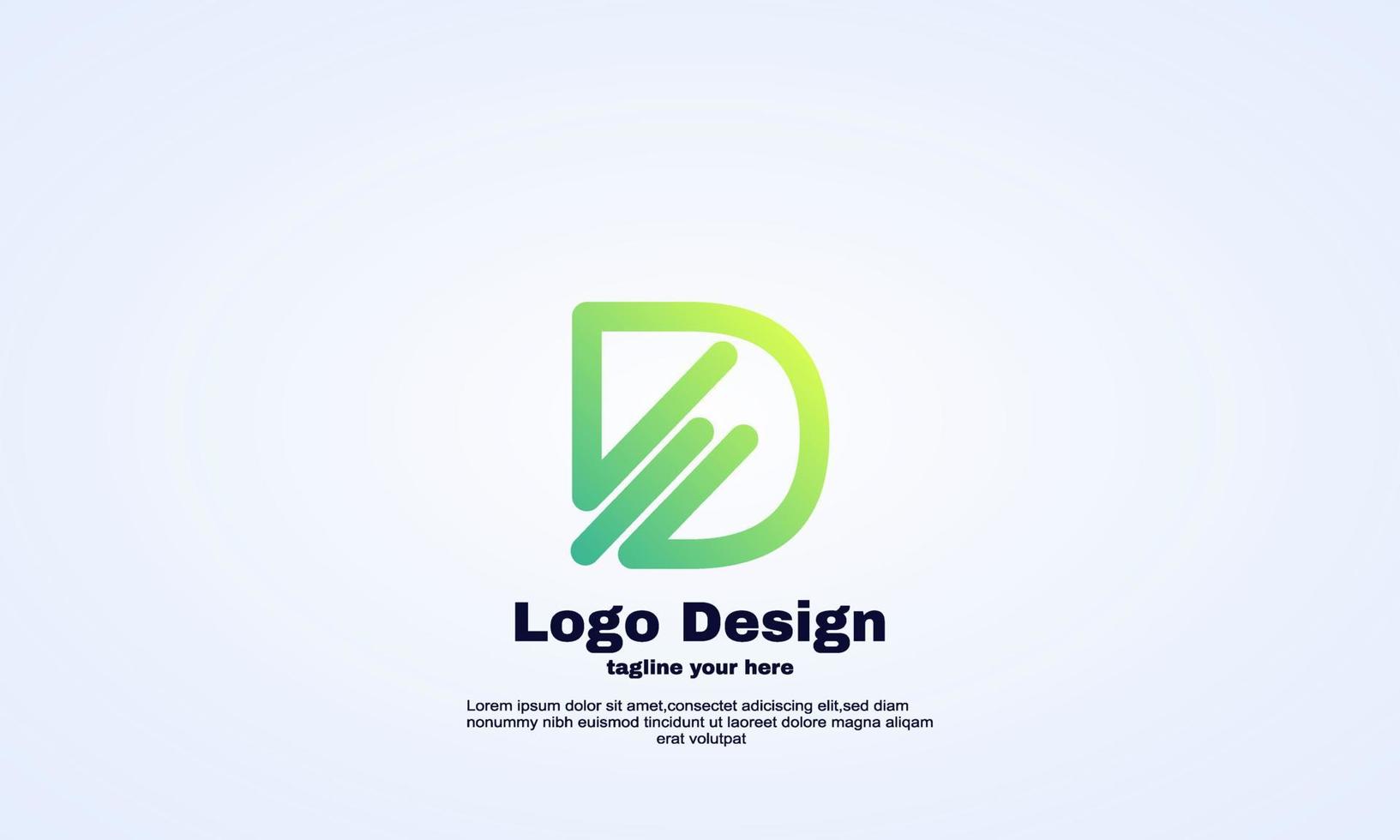 vecteur élégant idée entreprise entreprise initiale d modèle de conception de logo rapide