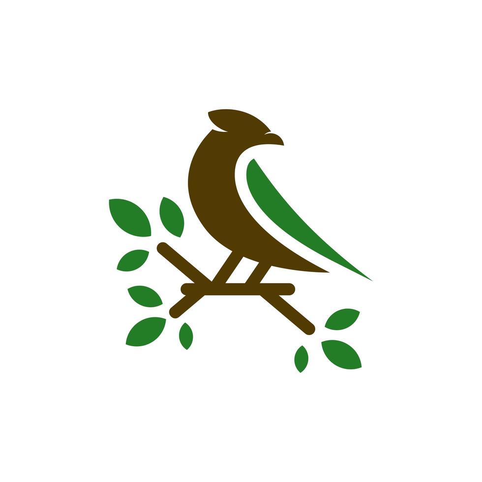 création de logo d'animal canari vecteur