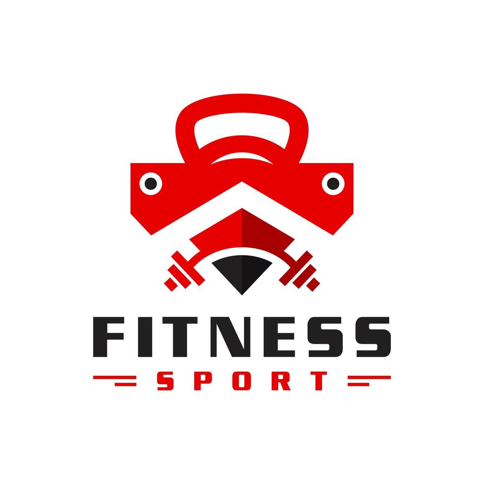 logo d'illustration de symbole de sport de remise en forme vecteur