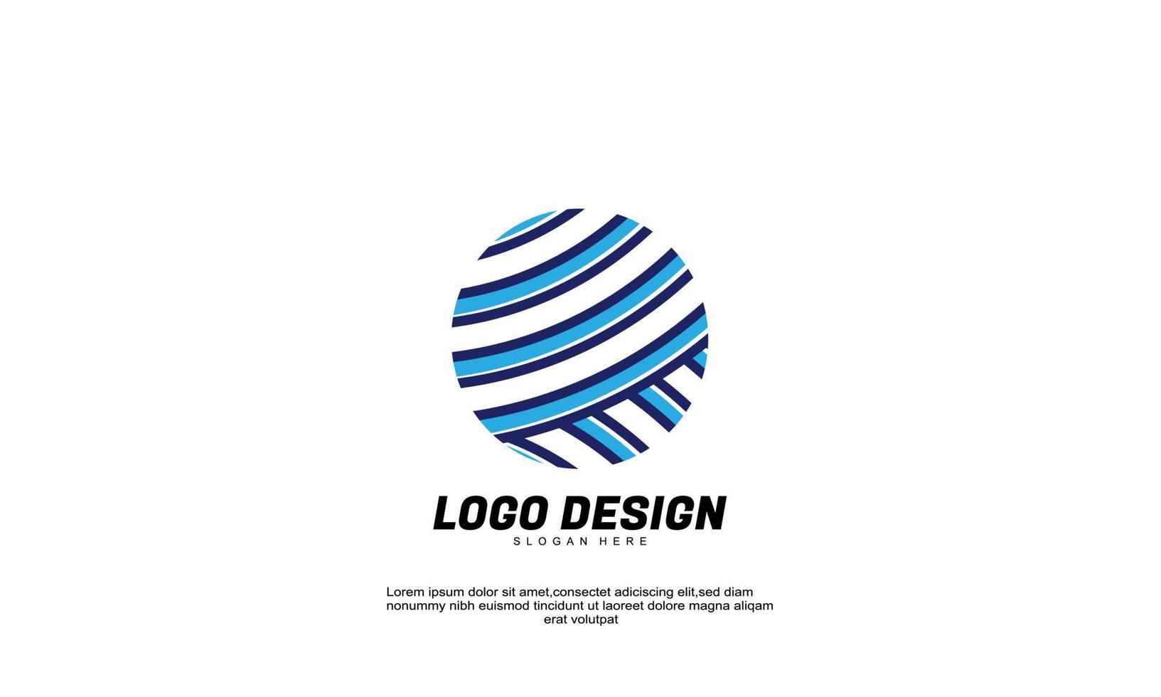 Logo d'inspiration créative abstraite de vecteur stock pour le modèle de conception de style plat de cercle d'entreprise et de ligne