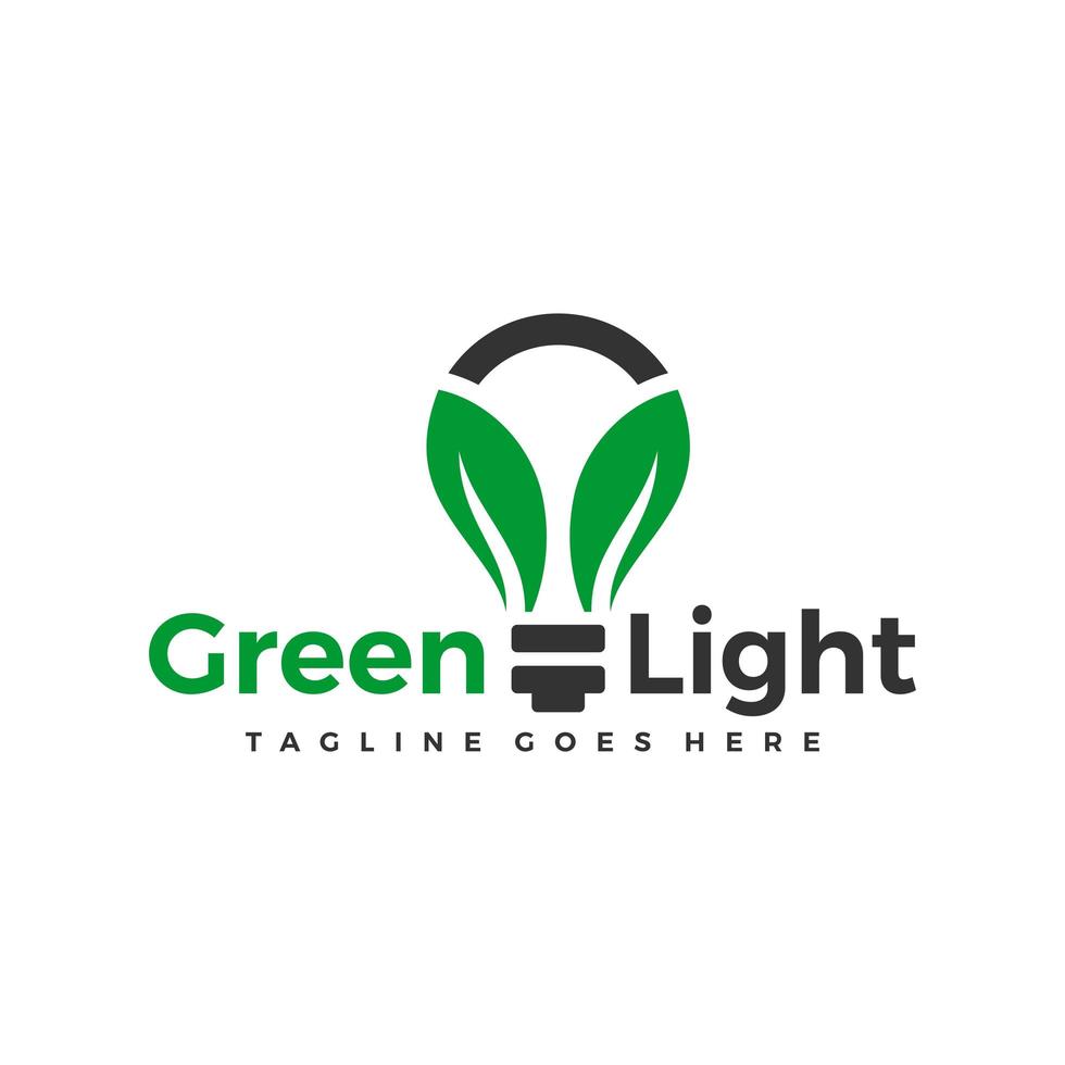 logo d'illustration d'éclairage de feu vert vecteur