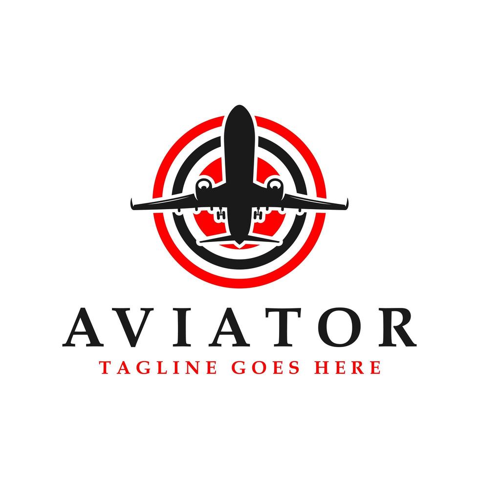 logo d'illustration d'aviateur avec la lettre initiale a vecteur