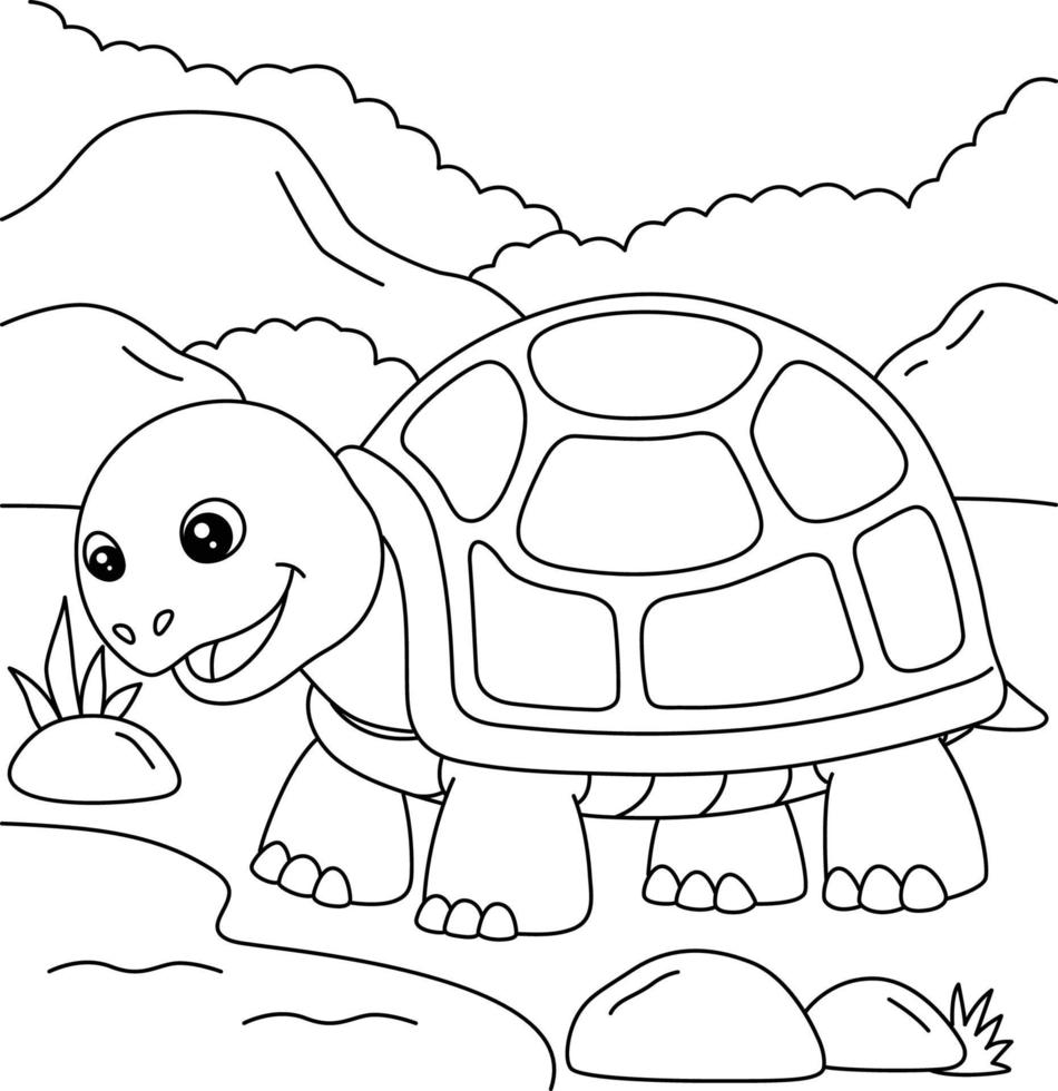coloriage de tortue pour les enfants vecteur