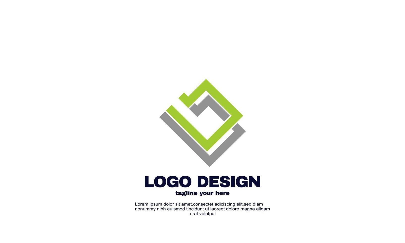 Stock illustration éléments de conception abstraite votre marque entreprise entreprise unique vecteur de conception de logo