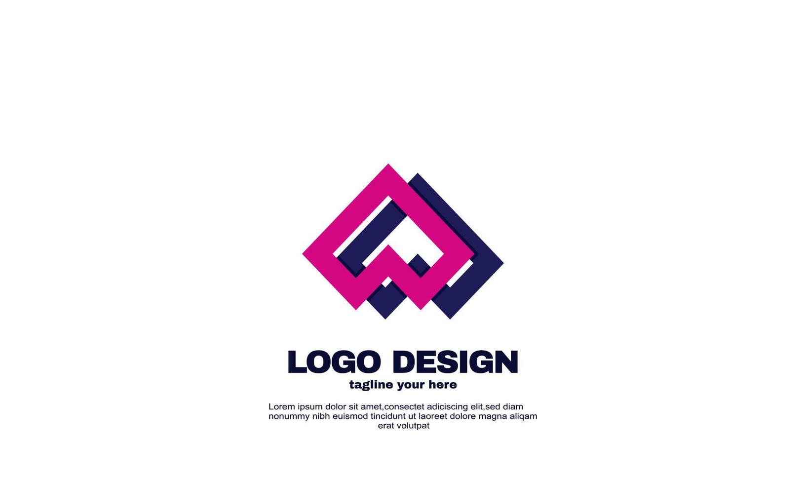 vecteur stock créatif entreprise entreprise entreprise élégante idée conception logo image de marque identité conception vecteur coloré