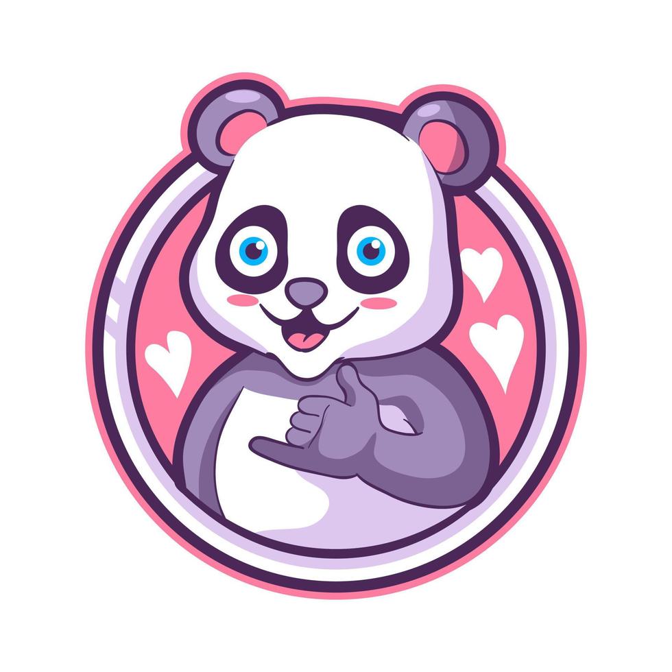 illustration vectorielle de mignon panda mascotte vecteur