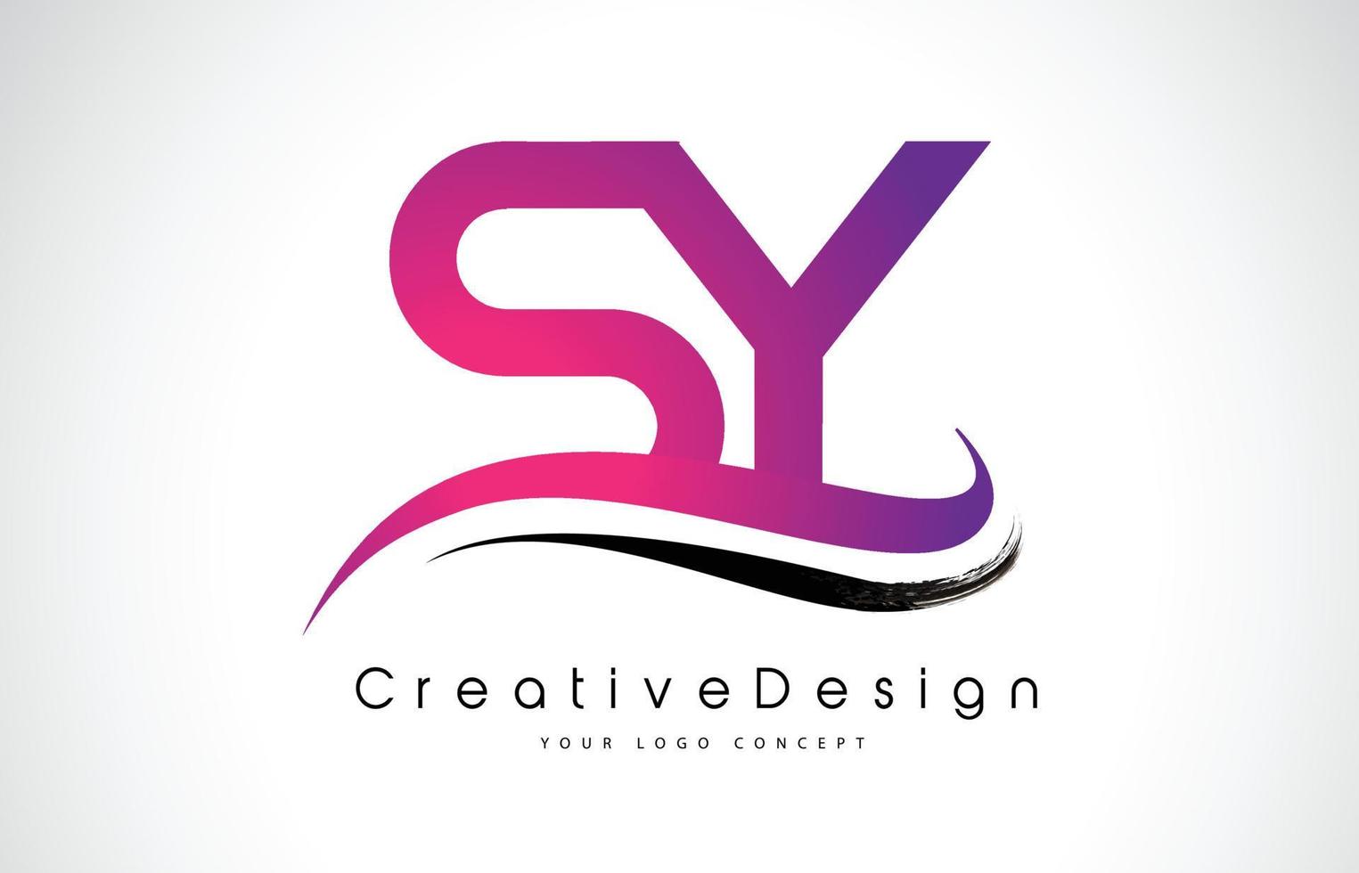 création de logo de lettre sy sy. icône créative lettres modernes logo vectoriel. vecteur