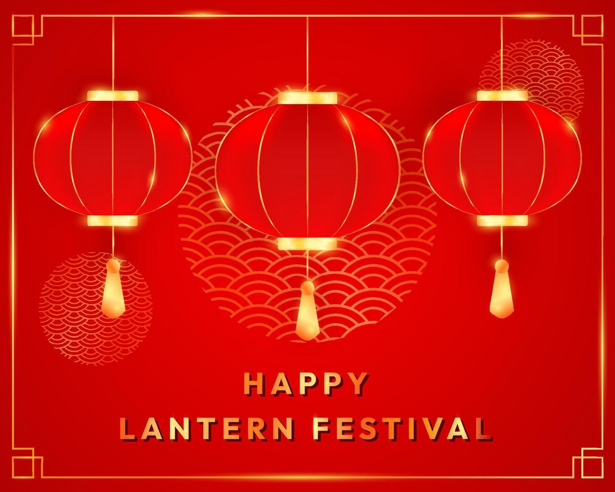 conception de vecteur de fond festif festival des lanternes chinoises idéale pour les cartes de voeux, les bannières, les affiches, les prospectus, les modèles, les arrière-plans et bien d'autres concernant le festival des lanternes chinoises