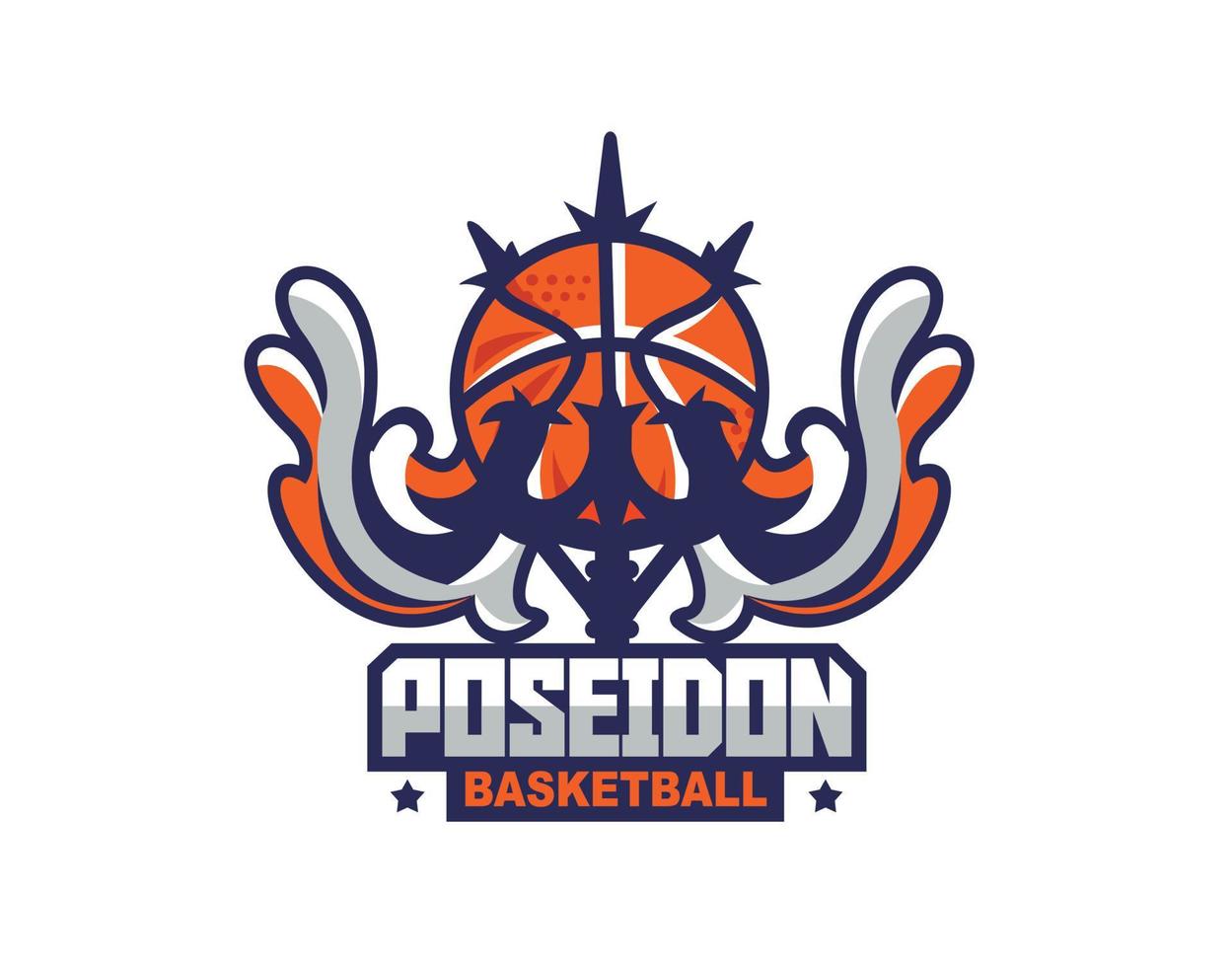 logo de ballon de basket-ball de bouclier minimalis pour les équipes et les événements vecteur