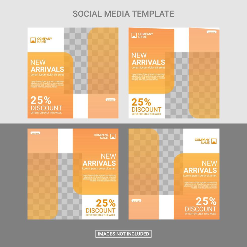 modèle de publication sur les réseaux sociaux de mode créative vecteur