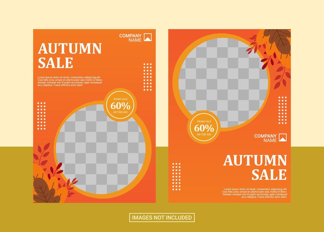 modèle de conception de flyer d'automne vecteur