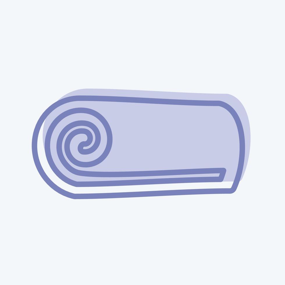 icône de serviette parfumée dans un style branché à deux tons isolé sur fond bleu doux vecteur