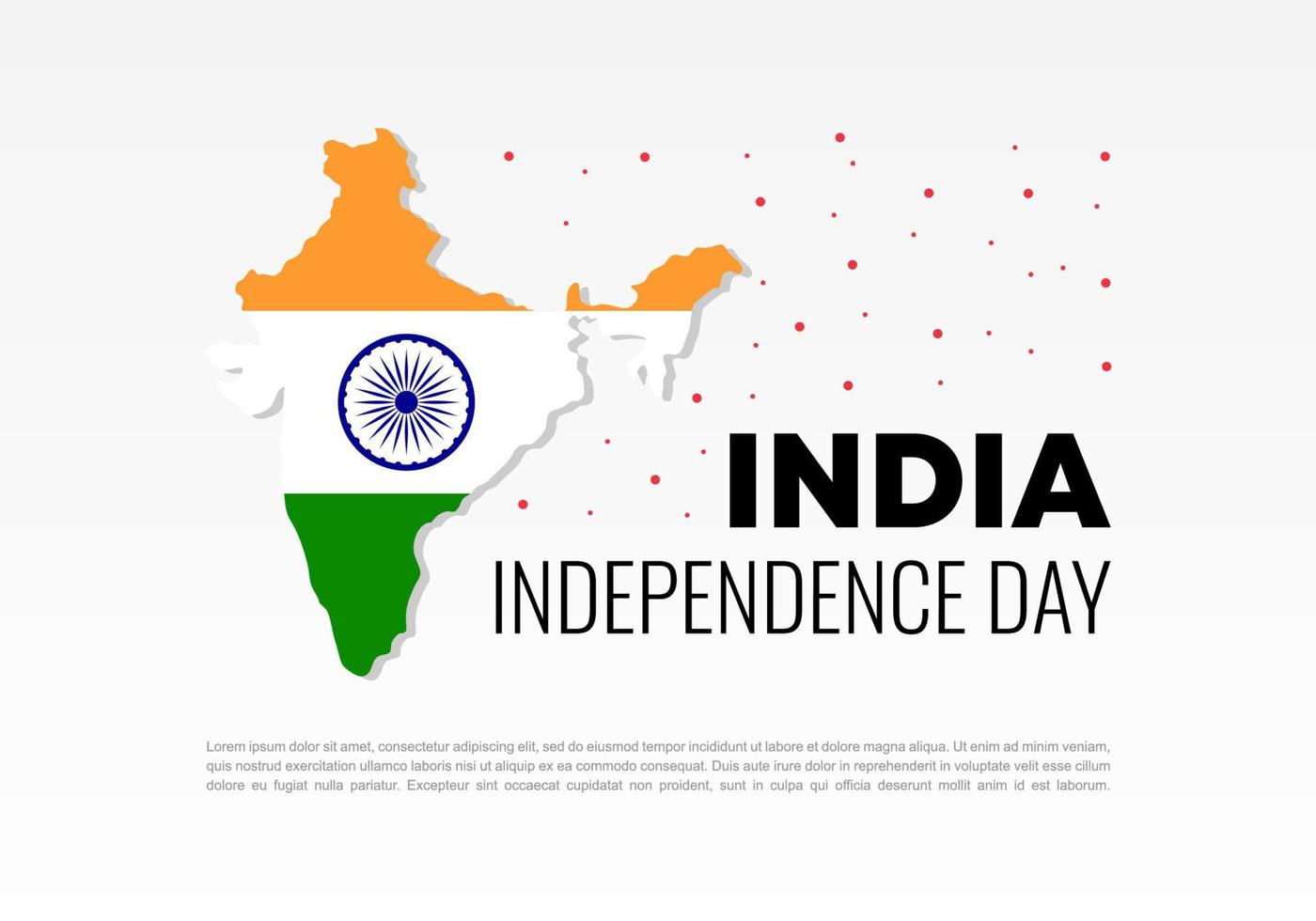 célébration nationale de la fête de l'indépendance de l'inde le 15 août. vecteur
