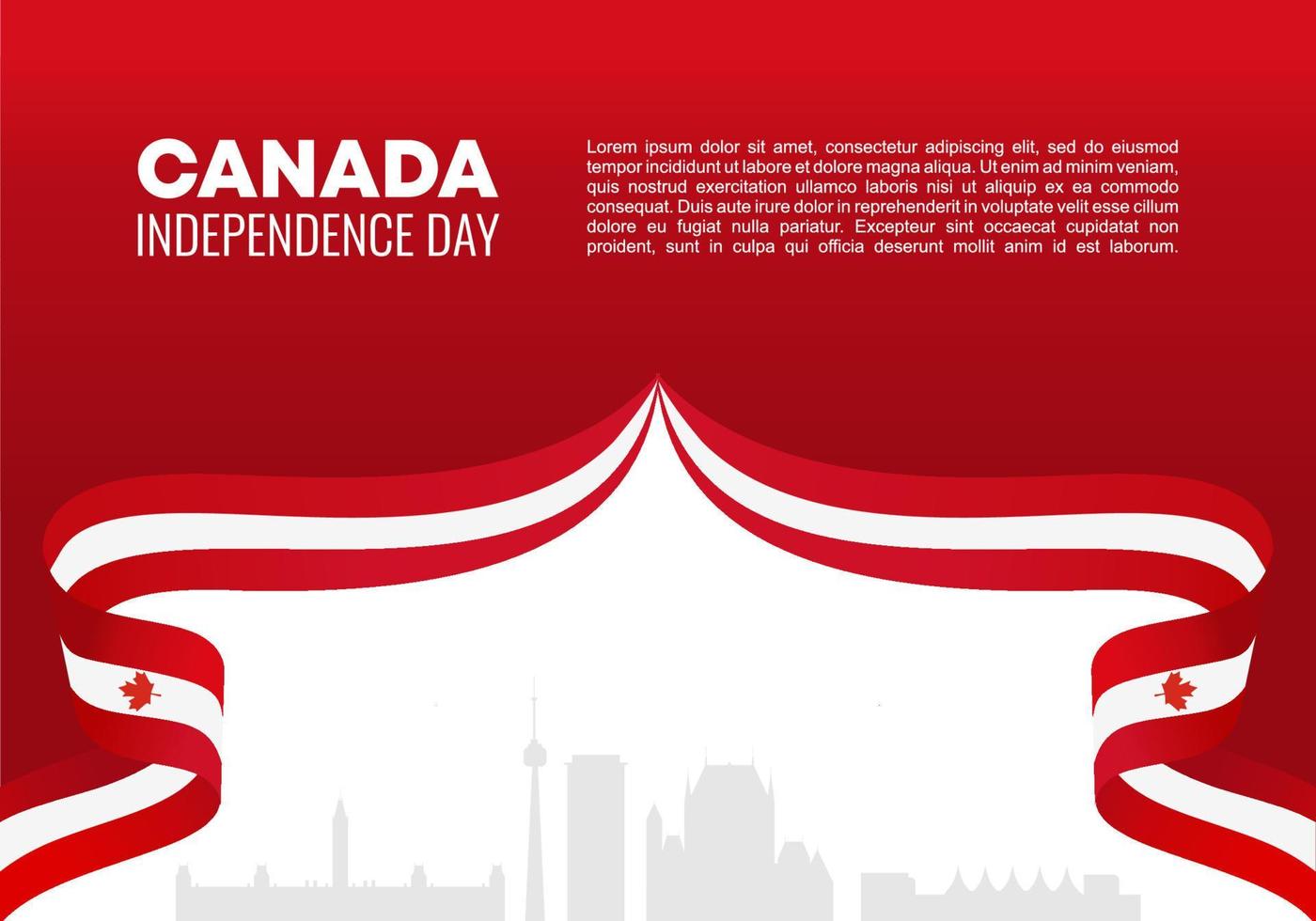 célébration nationale de la fête de l'indépendance du canada le 1er juillet. vecteur