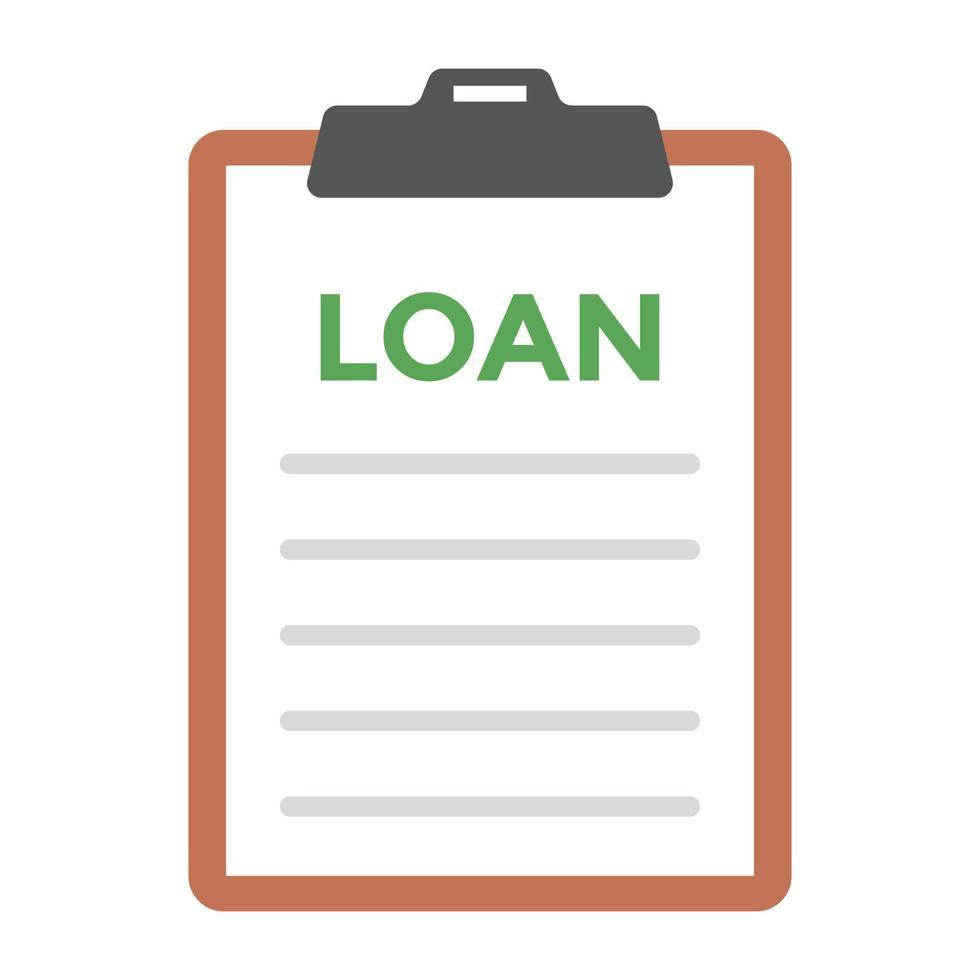 concepts de document de prêt vecteur