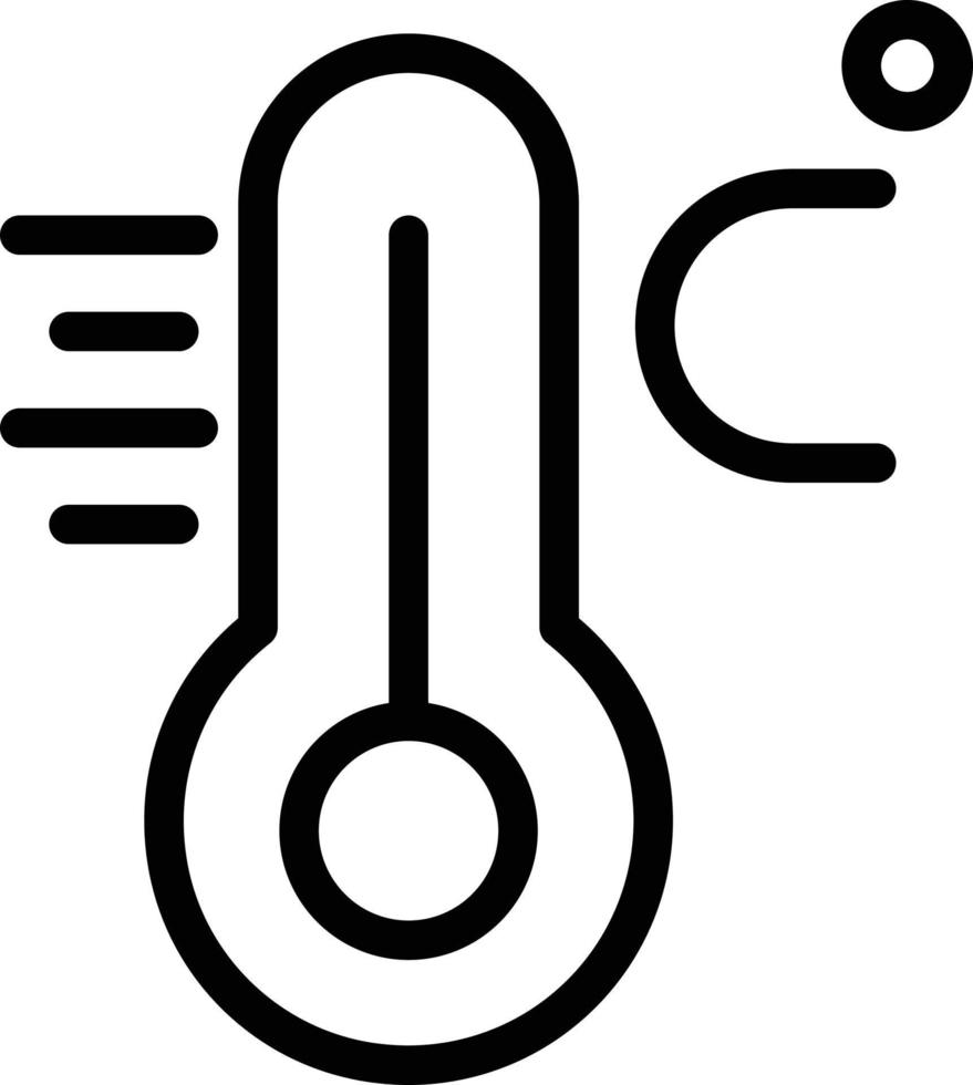 icône de ligne celsius vecteur