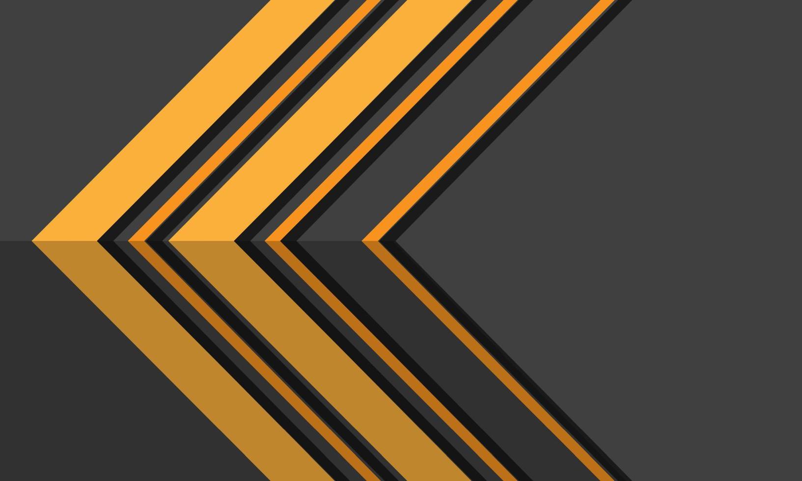 flèche jaune abstraite direction géométrique sur gris avec espace vide design vecteur de fond futuriste moderne