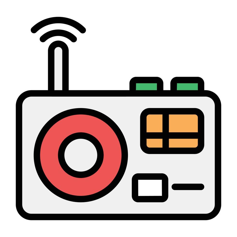 conception d'icône de caméra intelligente, équipement de photographie vecteur
