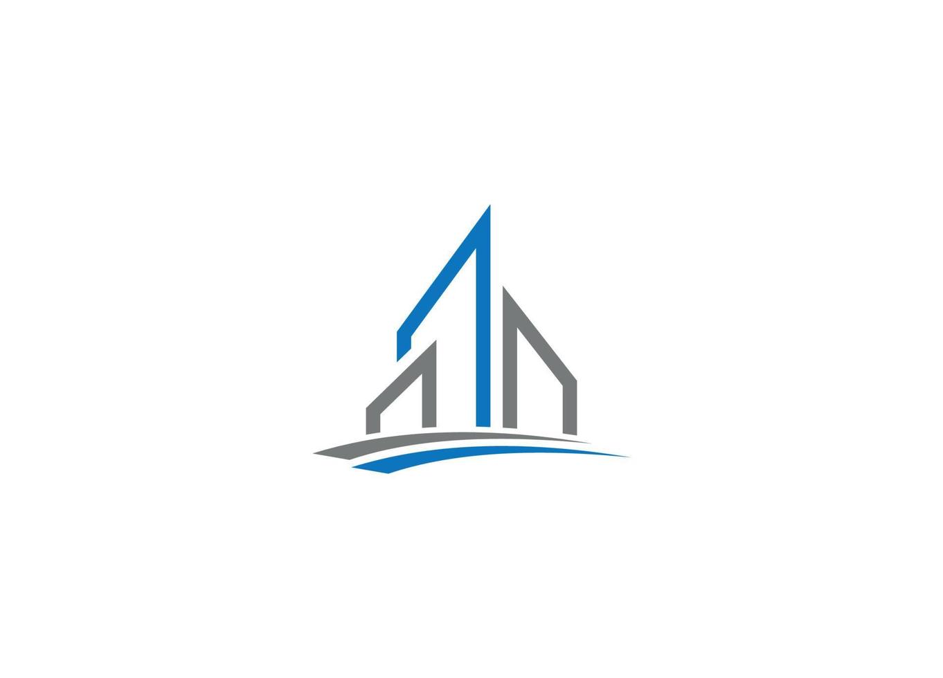 modèle d'icône de vecteur de conception de logo moderne immobilier