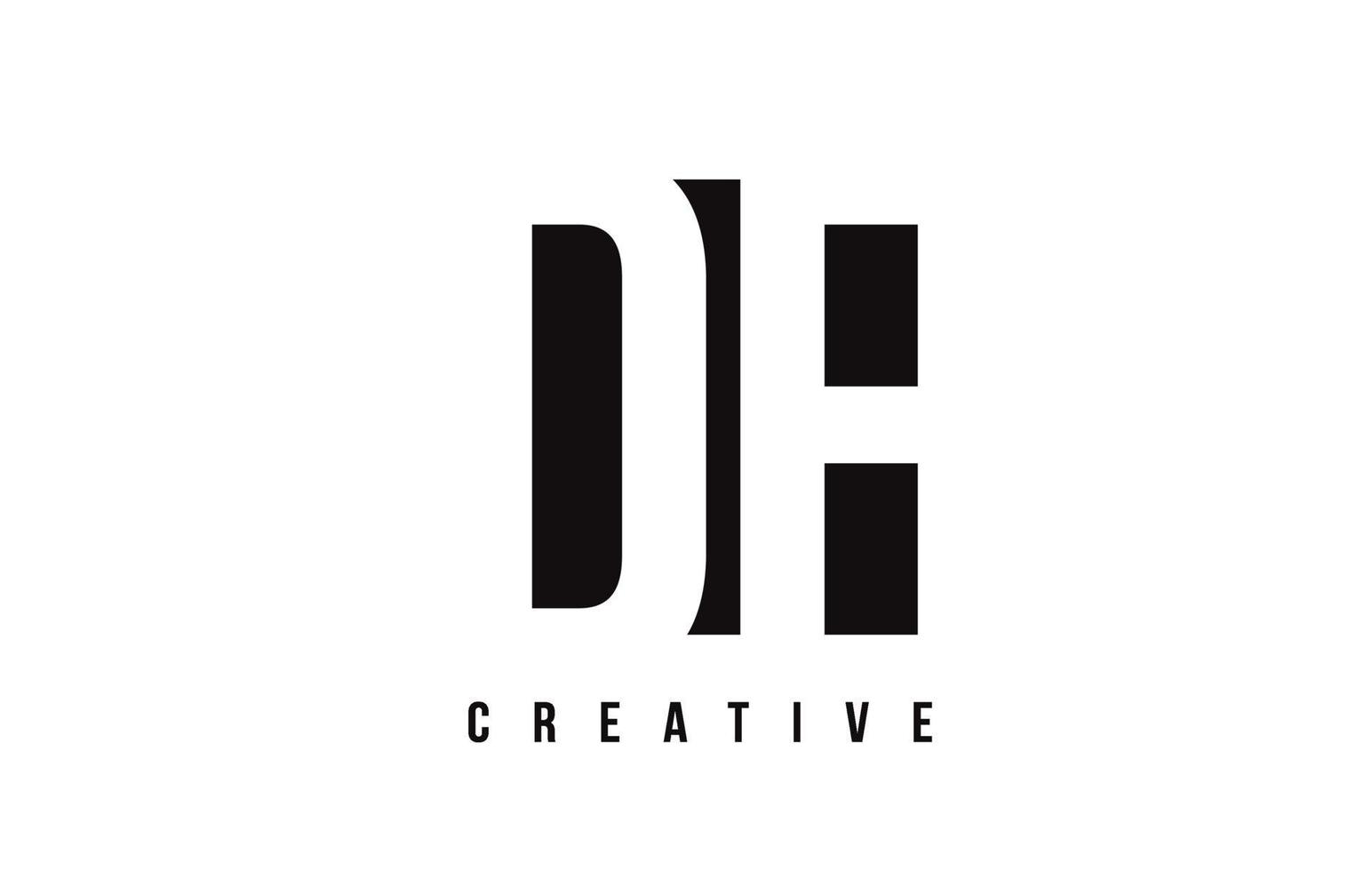 création de logo de lettre df df blanche avec carré noir. vecteur
