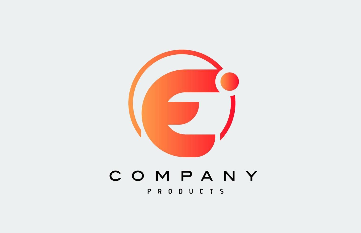 e alphabet lettre icône du logo. conception créative pour entreprise et entreprise vecteur