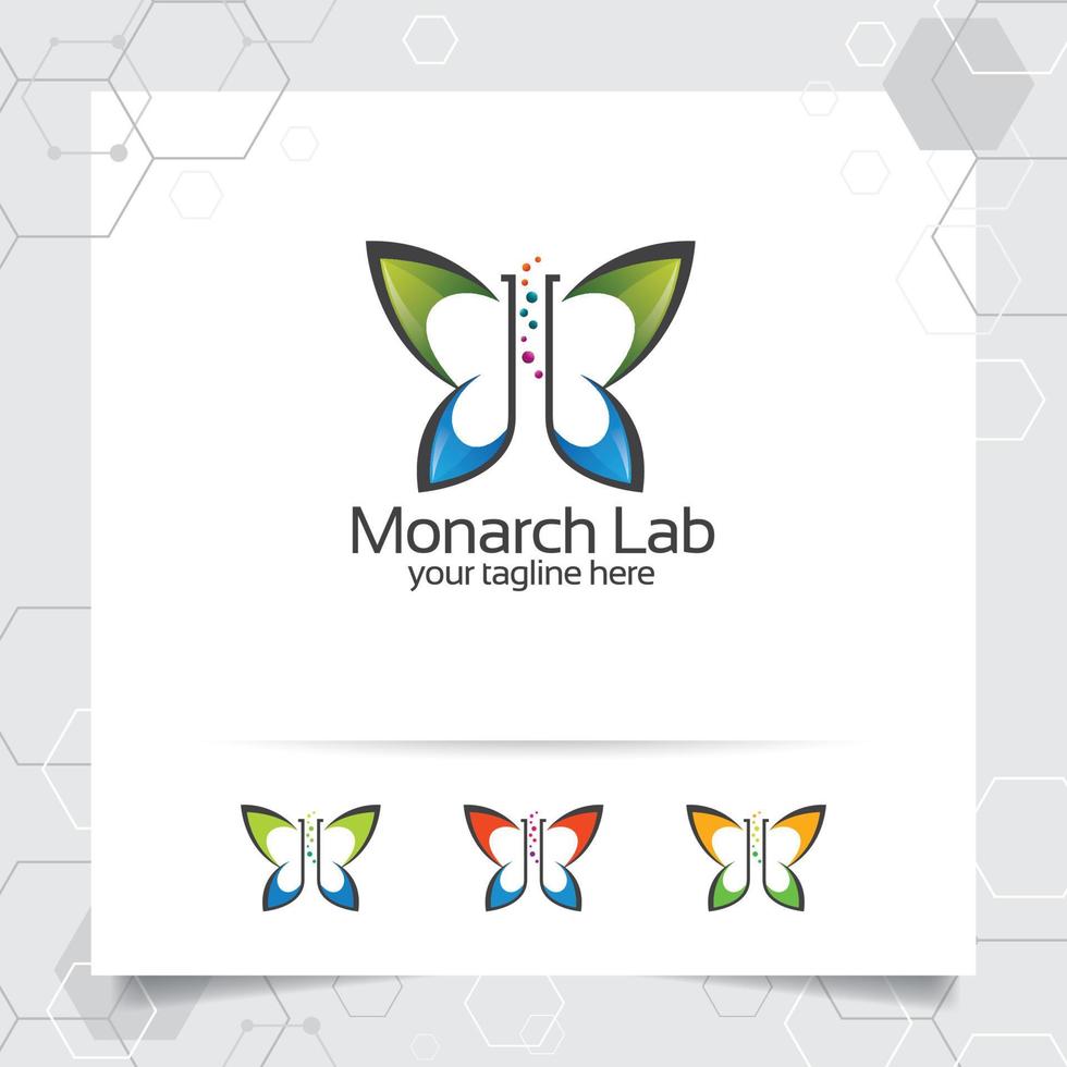 laboratoire ou laboratoire logo design concept vectoriel de bouteille et illustration d'icône de formule chimique pour les scientifiques, la recherche et les tests médicaux.