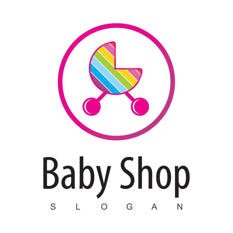 modèle de logo de magasin de bébé vecteur