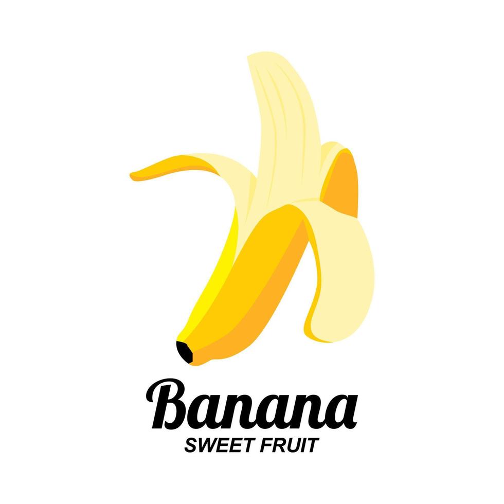 création de logo banane vecteur