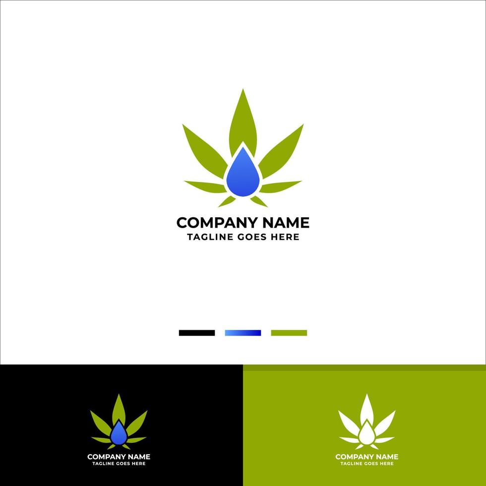 huile de cannabis logo vecteur