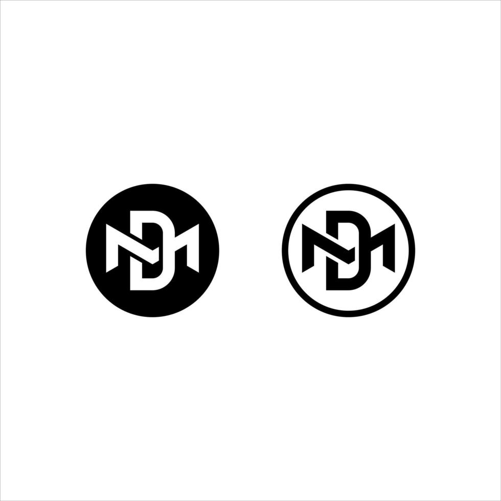 monogramme initial logo moderne simple cercle vecteur