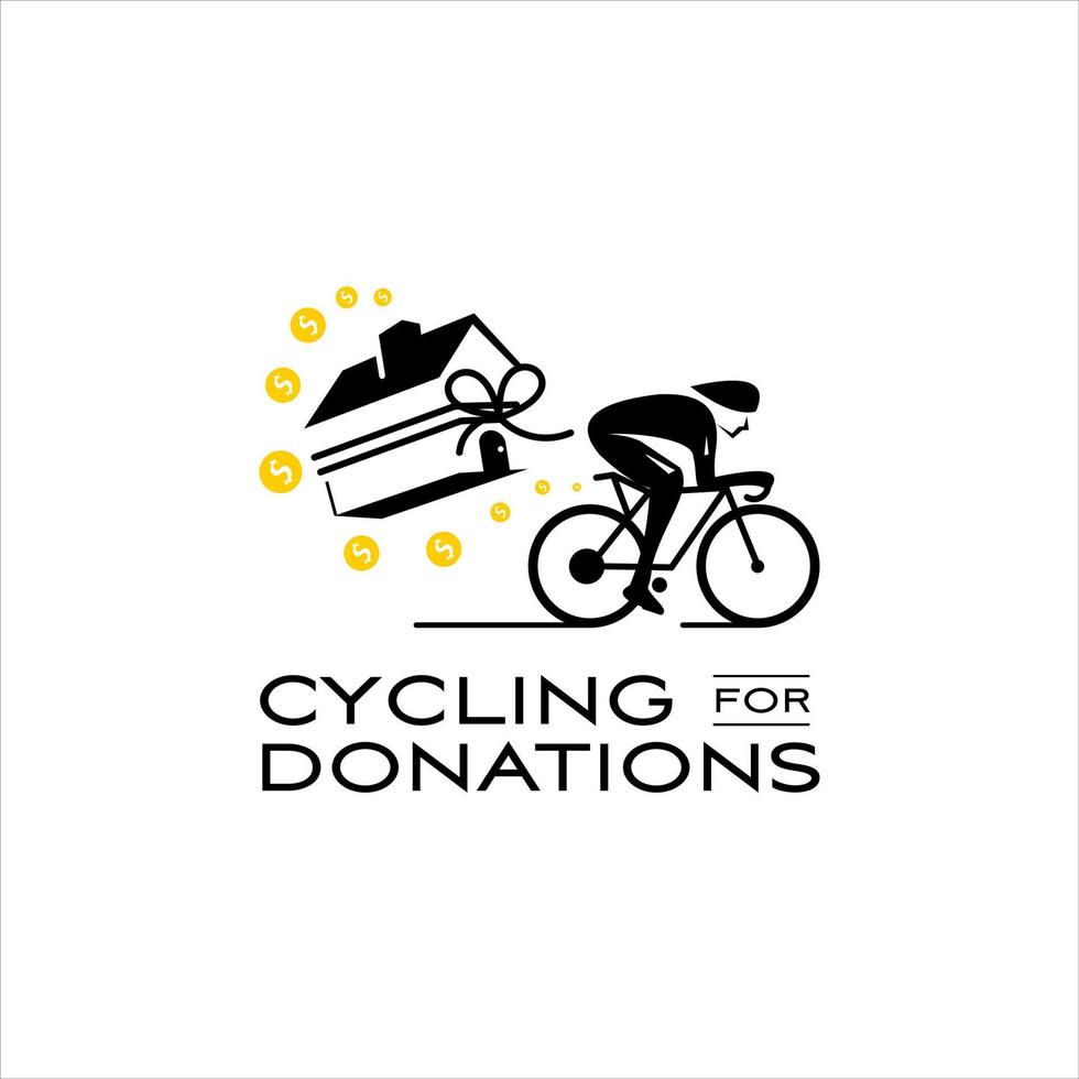vecteur de cyclisme de charité et de don