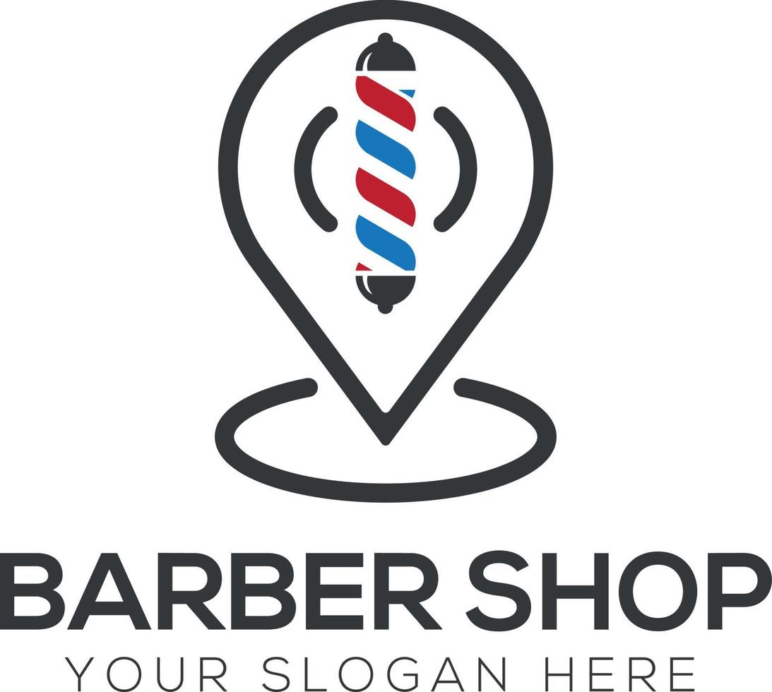 symbole de conception de logo de salon de coiffure vecteur