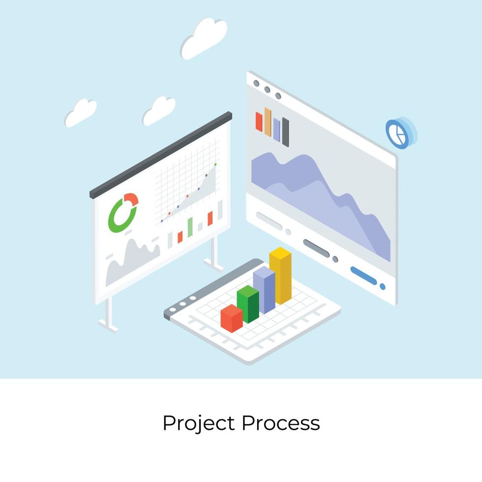 concepts de processus de projet vecteur