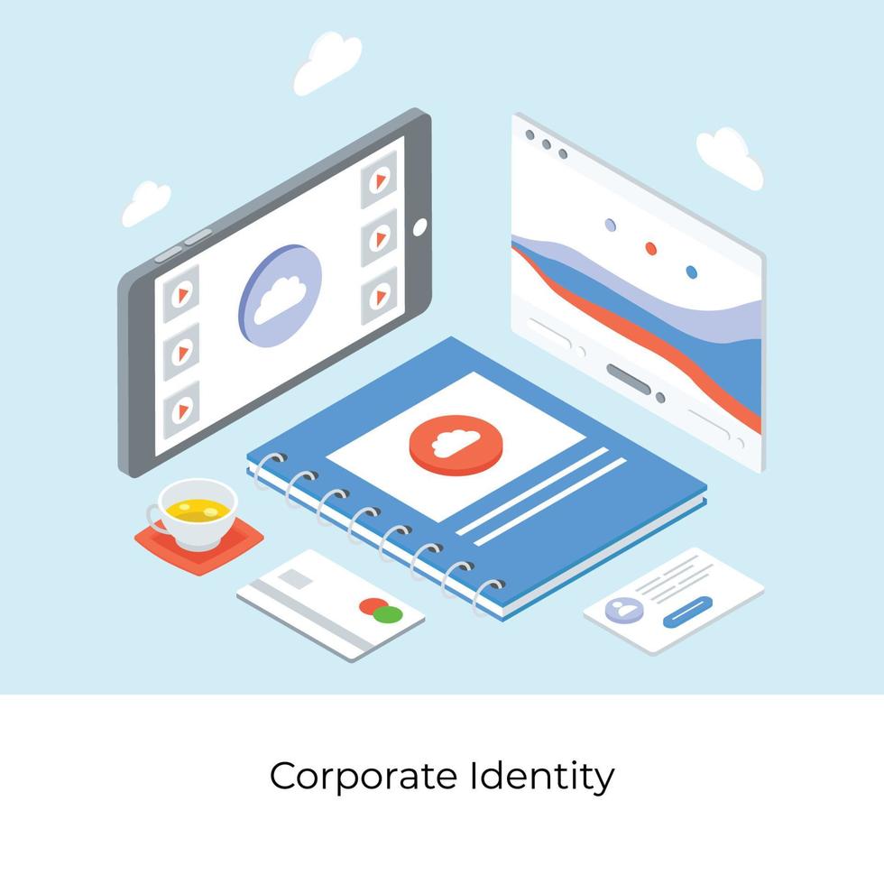 concepts d'identité d'entreprise vecteur