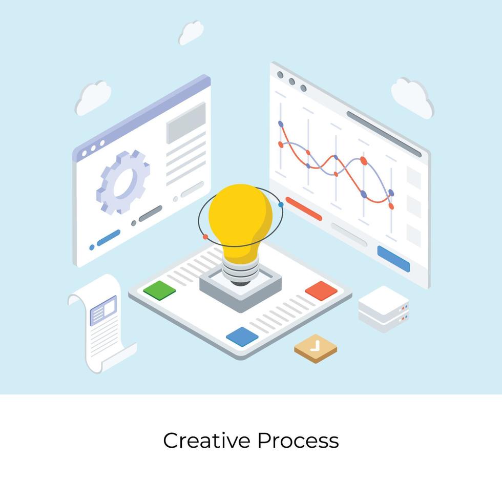 concepts de processus créatifs vecteur