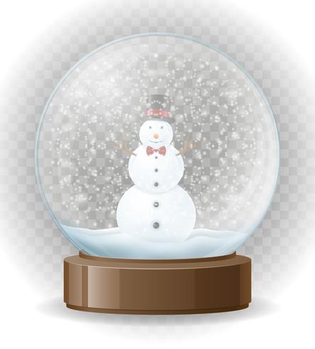 illustration vectorielle transparent boule à neige vecteur