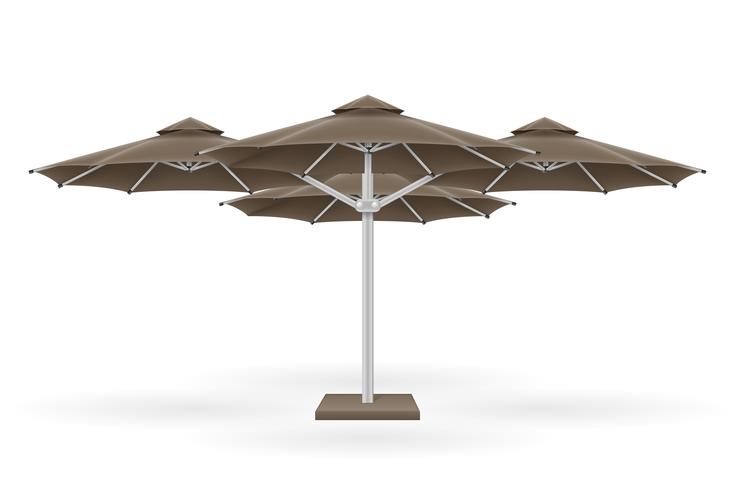 grand parasol pour bars et cafés sur la terrasse ou l&#39;illustration vectorielle de plage vecteur