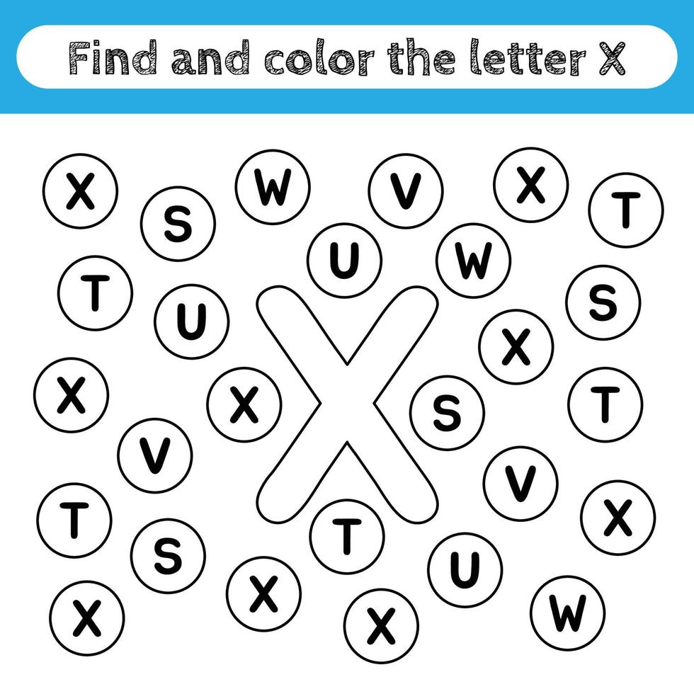 trouver et colorier toutes les lettres s. jeux d'alphabet pour les enfants.  2171023 Art vectoriel chez Vecteezy